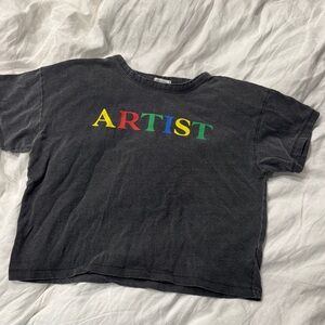 Ziggy Zaza Boys Black Graphic Tee with Colorful Lettering